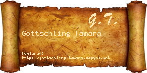 Gottschling Tamara névjegykártya